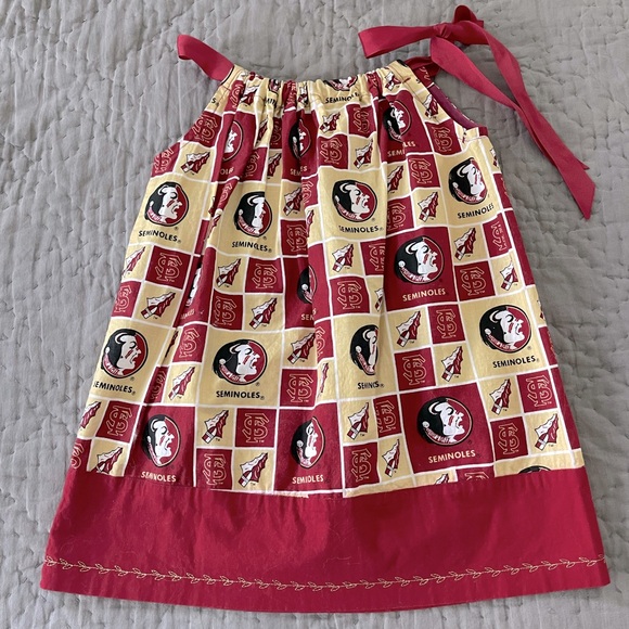 Handmade Other - FSU Florida State University Seminoles Girls’ Halter Sack Dress Approx 3T